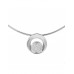 ZILVEREN SET (HANGER+kETTING) CIRCELS ICED MET ZIRKONIA