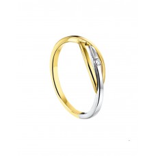 BICOLOR DIAMANT RING 0.03CRT SI BICOLOR DIAMANT RING 0.03CRT SI