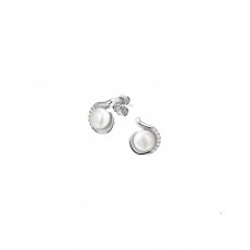 ZILVEREN PAREL OORSTEKERS  MET ZIRKONIA