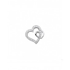 ZILVEREN HART HANGER MET ZIRKONIA