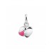 ZILVEREN HANGER MET ROZE HART