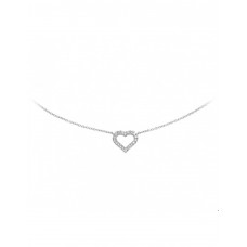WITGOUDEN SYMBOOL CHOKER ''HART'' MET BRILJANT 0.09CRT WITGOUDEN SYMBOOL CHOKER ''HART'' MET BRILJANT 0.09CRT