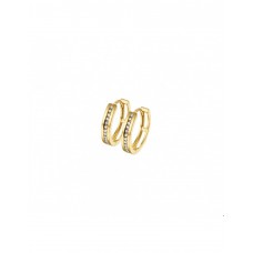 GOUDEN CREOlEN MET ZIRKONIA