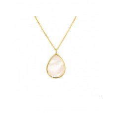 GOUDEN KETTING MET PARELMOER HANGER