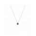 WITGOUDEN COLLIER MET SAFFIER EN 0.06CRT SI DIAMANT