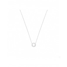WITGOUDEN CHOKER OPEN CIRCEL MET ZIRKONIA