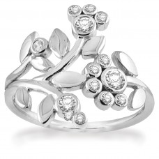 ZILVEREN RABINOVICH RING MET ZIRKONIA - 60132