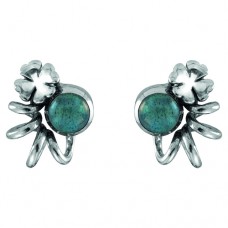 ZILVEREN RABINOVICH OORSTEKERS MET  LABRADORIET - 60129