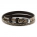 RABINOVICH ZILVERBRUIN LEER ARMBAND
