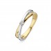 14 KARAAT BICOLOUR RING MET BRILJANT 0,12 SI W 14 KARAAT BICOLOUR RING MET BRILJANT 0,12 SI W