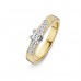 14 KARAAT BICOLOUR RING MET BRILJANT 0,29 CRT SI W 14 KARAAT BICOLOUR RING MET BRILJANT 0,29 CRT SI W