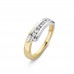 BICOLOR RING MET BRILJANT 0.24CRT SI W