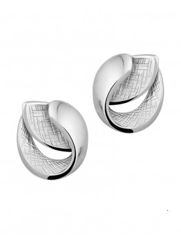 ZILVEREN OORKNOPPEN POLY/SCRATCH