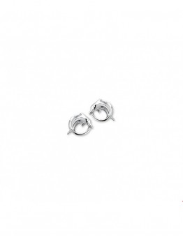 ZILVEREN OORSTEKER DOLFIJN-HOEPEL