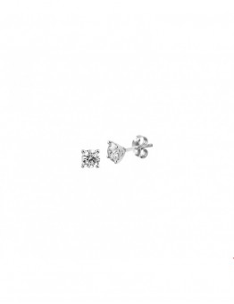 ZILVEREN SOLITAIR OORSTEKER