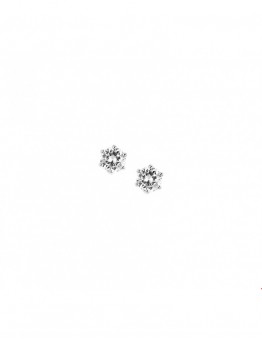 ZILVEREN SOLITAIR OORSTEKER