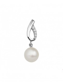 ZILVEREN PAREL HANGER MET ZIRKONIA