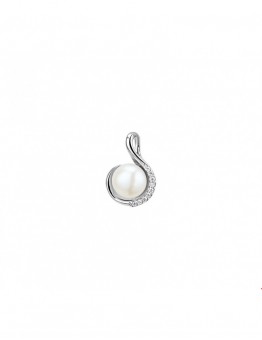 ZILVEREN PAREL HANGER MET ZIRKONIA