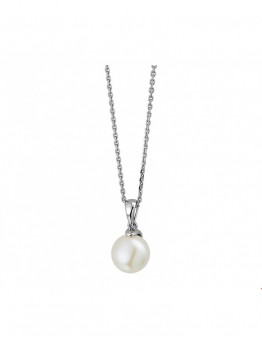 ZILVEREN KETTING MET PARELHANGER