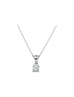 ZILVEREN KETTING MET ZIRKONIA HANGER