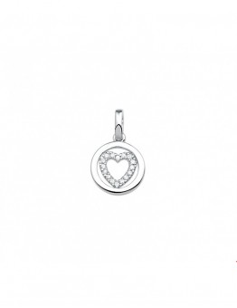 ZILVEREN HART HANGER MET ZIRKONIA