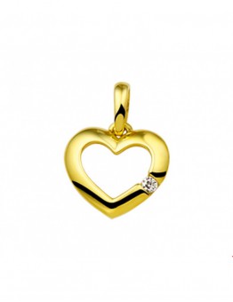 GOUDEN HANGER MET ZIRKONIA