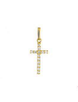 GOUDEN HANGER KRUIS MET ZIRKONIA