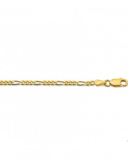 14 KARAAT GEELGOUDEN ARMBAND FIGARO 2.5 MM