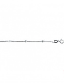 ZILVEREN ARMBAND MET ZILVEREN BOLLETJES 18 CM