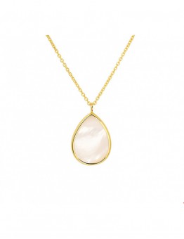 GOUDEN KETTING MET PARELMOER HANGER