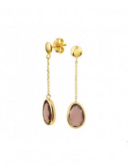GOUDEN OORHANGERS MET ROOKKWARTS