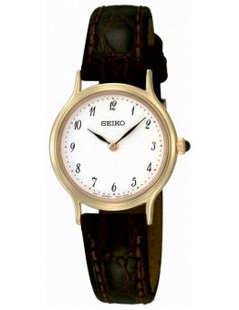 SEIKO DAMES HORLOGE LEDEREN BAND